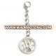 Custom High End Cut Out Metal Name Logo Tag With Chain And Clasp Metal Tags For Bags